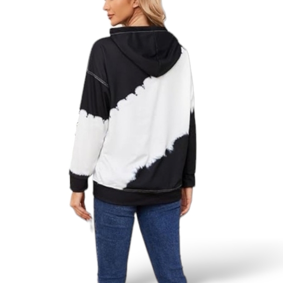 Nightmare Before Christmas Jack Skellington Black & White Hoodie Sweatshirt,sz M - Picture 3 of 10